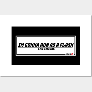 Run as a Flash (Initial D Parody) Posters and Art